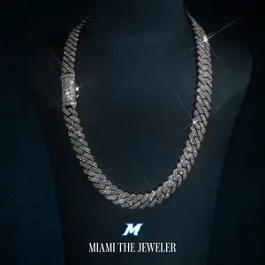 Moissanite Cuban Prong Chain [12mm]