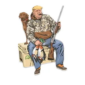 Trump Duck Hunting Sticker 2025 Decals for Guns Laptop Water Bottles Books Motorcycles Cars Bicycles, Waterproof Stickers, Funny Trump Camo Sticker