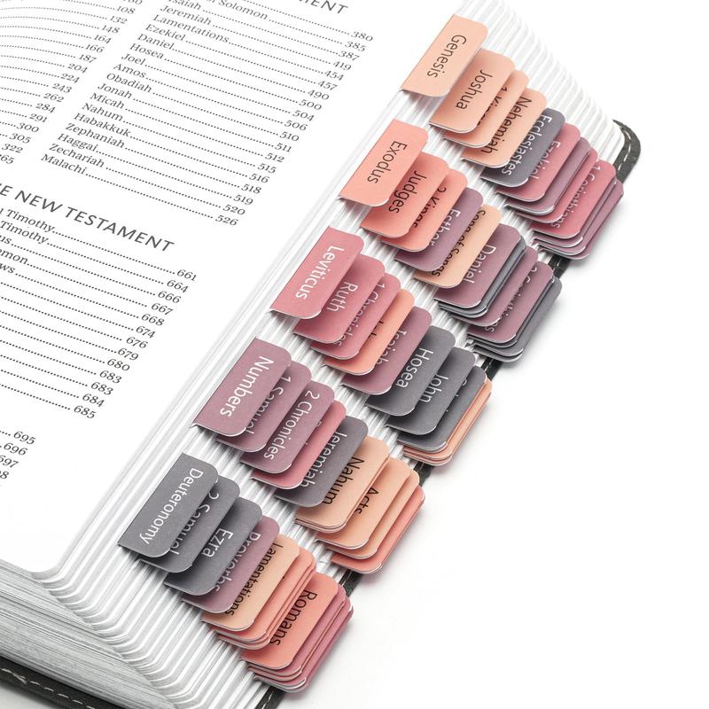 Bible Tab, 5 Sheets Mixed Color Large Print Bible Tab, Self Adhesive ...