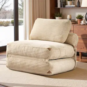 HOOOWOOO Folding Sofa Bed,Convertible Sleeper Chair with Pillow Foldable Mattress,Comfy Single Lounge for Living Room Bedroom,Camping,Kids,Car