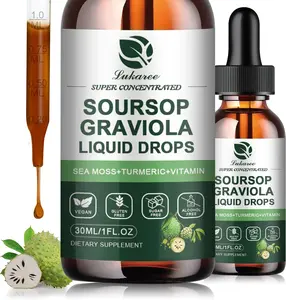 (2 Pack) Soursop Graviola Leaf Extract Liquid Drop Plus Pure Botanical Sea Moss for Cell Support & Regeneration, Immunity and Gut Health, Soursop Bitters LiquidFull Texture, Natural Flavor, 1 Fl Oz