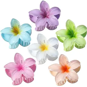 Beach Tropical Hair Clips - 6 Pack Large Claw Clips for Thick and Thin Hair, Available in Various Colors