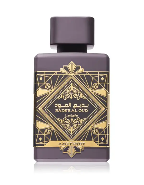 Lattafa Badee Al Oud Amethyst EDP Spray, Aromatic Floral Woody Fragrance with Rose, Oud, and Amber Notes, Unisex Perfume, 3.4 oz, Aromatic Fragrances, Captivating Fragrance