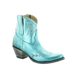 Old Gringo Yippee Ki Yay Merida Short Boot in Turquoise Girl Shoe