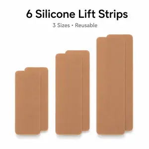 6-Pack Silicone Breast Lift Tape, Better-for-You Boob Tape for Women, Easy-to-Use Reusable Lift Strips with Nipple Covers, Comfortable No-Bra Support for Everyday Outfits puff sticky insert