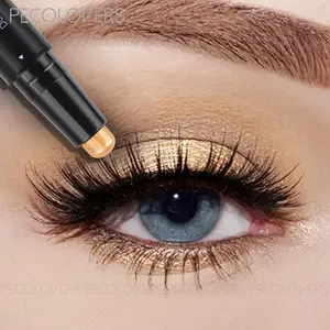 1pc Dual-End Glitter & Matte Eyeshadow Stick,Lightweight, Sweatproof,Shimmer Eyeshadow, Beauty Eyeshadows