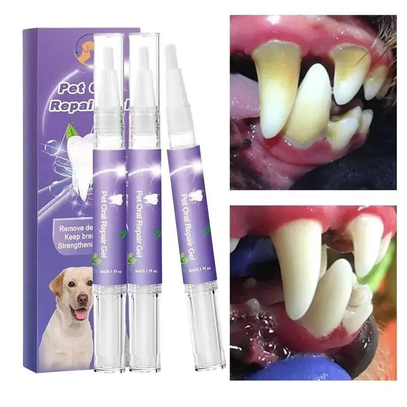 "Say goodbye to bad pet breath with our all-natural oral repair gel! 🐾🌿 Keep your furry friends' teeth clean and healthy with our easy-to-use toothpaste gel. Perfect for dogs, cats, and kittens! 😺🐶 #PetDentalCare #FreshBreath"