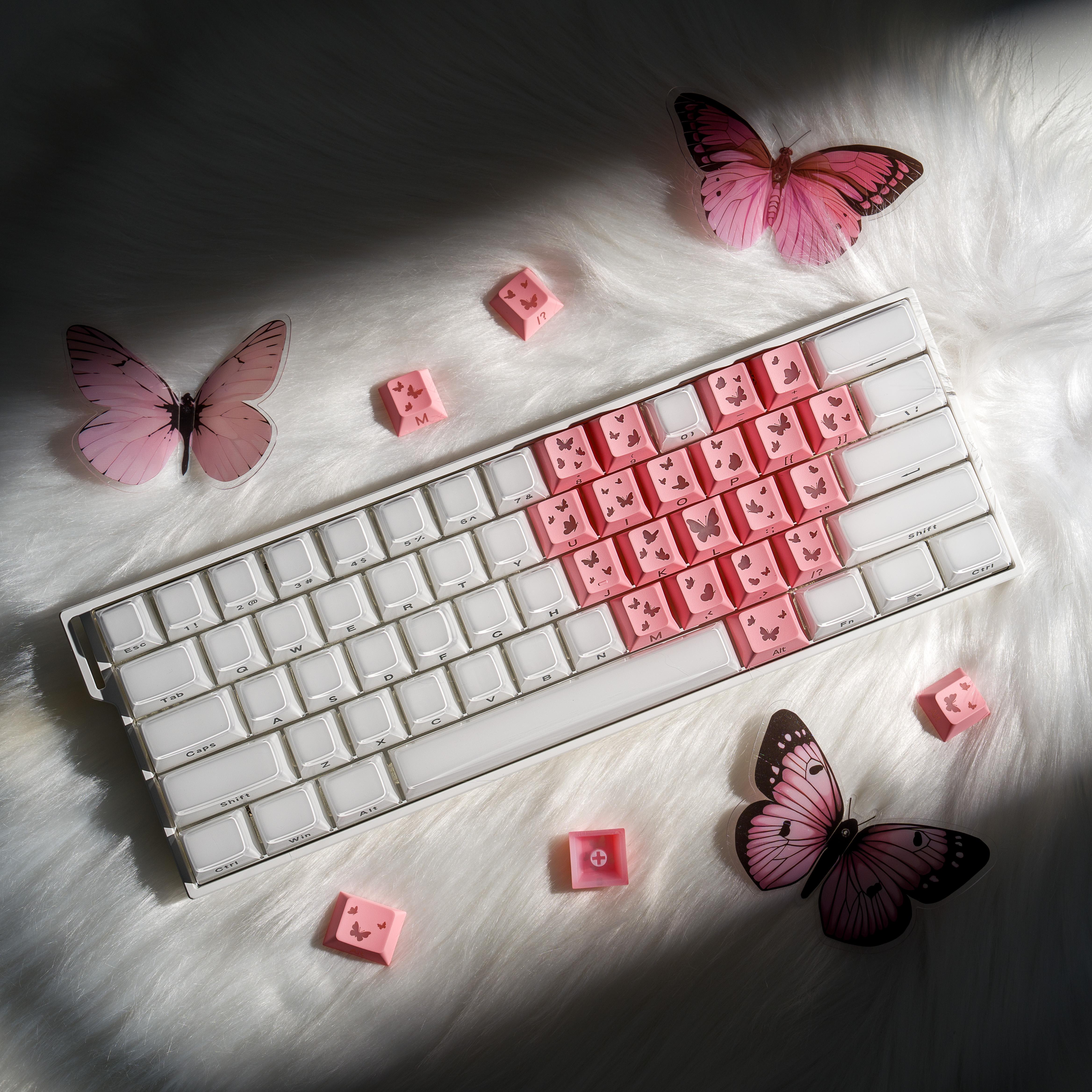 DigAura FlutterBloom OEM Profile IMD-Tech diy Keycaps 21-Key（only keycap, not include a keyboard）