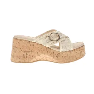 Chinese Laundry Womens Loulou Platform  Casual Sandals Casual High Heel 3" & Up - Off White