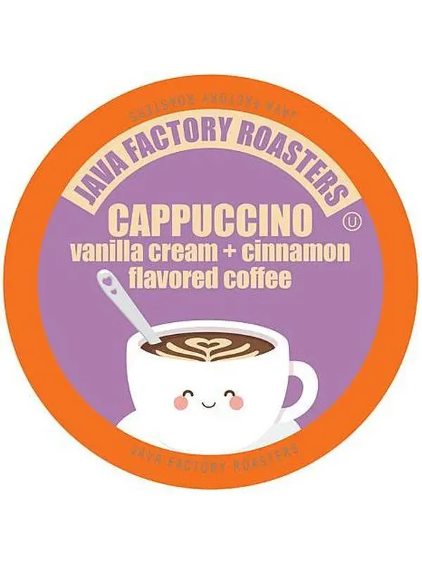 Two Rivers Coffee Java Factory Cappuccino Flavored Coffee K-Cups 40-Count
