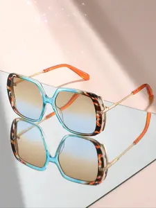 Ultra-Size Square Sunglasses, Luxurious Accents, Unisex Fashion Statement, Uv400 Protection, All Seasons Wear, PC Frame, Trendy Casual Sunglasses