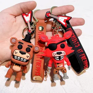 Cartoon Game Keychain Five Nights at Freddy FNAF Freddy Bear Doll Keyring Gift for Friends