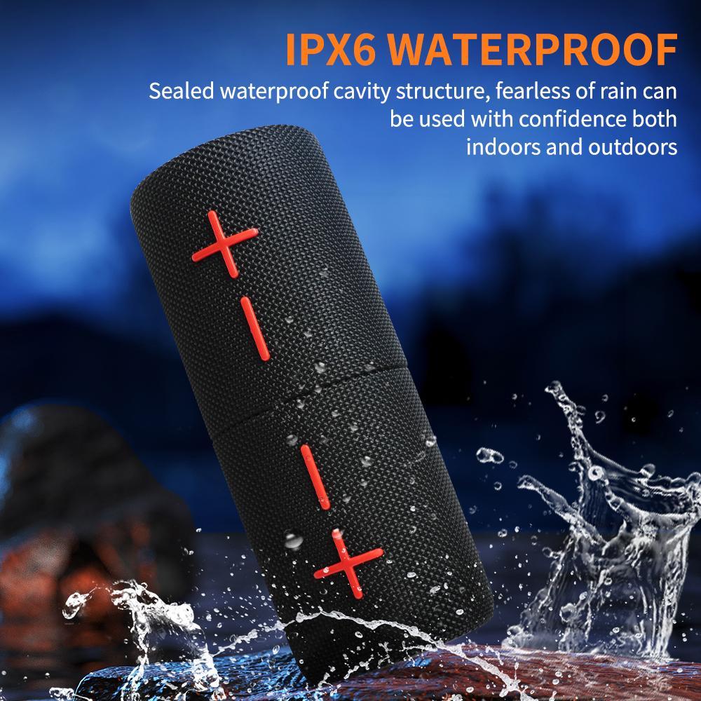New upgrade 2 in 1 portable Bluetooth speaker with 20-watt stereo bass effect, IPX6 level waterproof performance and home theater surround sound. Modern style, a must-have for music lovers. Supports Bluetooth 5.3 connection. Boombox Birthday