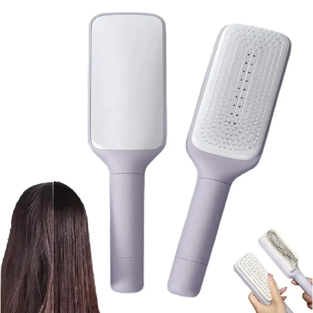 4-in-1 Self-Cleaning Hairbrush