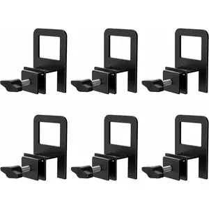 6 PCS Anti‑Slip Mattress Slide Stopper Grippers Prevent Mattress Slipping, Bed Frame Holder in Place, Black