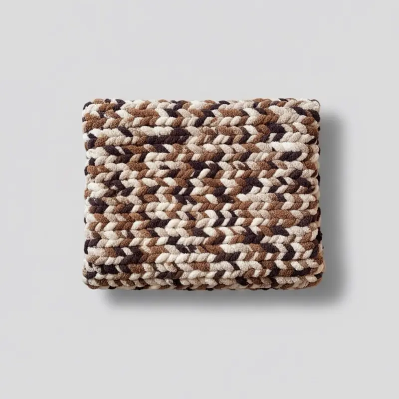 Fall Cozy Chenille Blanket - Soft and Warm Knitted Throw for Cozy Nights