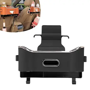 Carstyles Seat Back Box, Multifunctional Car Seat Back Storage Box, Car Seat Tissue Box and Storage Box, Universal Car Seat Storage Box, Car Tissue Organizer Back Seat with 2 Drink Cup Holder (Black)