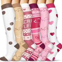 Pink Brown Style(6 Pairs )