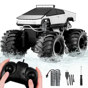 Remote Control Car, 1:18 Amphibious RC Cars, 2.4 GHz Waterproof RC Trucks, 4WD All Terrain Off-Road Pickup,Summer Pool Toys,360° Rotatable Monster Truck Toys for Boys Christmas Birthday Gifts Age 6+