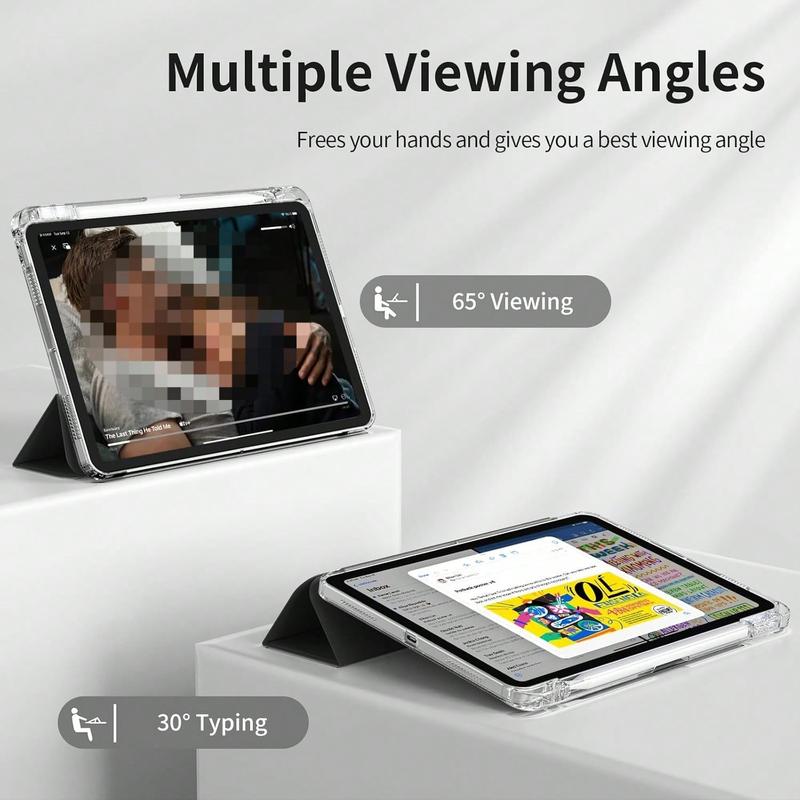 Black Premium Phone Case 1PC Tablet Protective Case Compatible with Ipad Soft Anti-Fall Protection, Ultra-Thin/Smart Stand/Auto-Wake Compatible with Ipad 9.7/10.2/10.9/11/12.9, 10th Gen, Air 11, Air4/5/6, and Galaxy A7/A8/A9+/S6/S7/S8/S9/S9FE/S10+