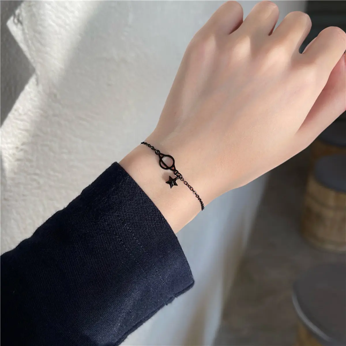 Black star bracelet niche design planet simple personality student bracelet fashion jewelry