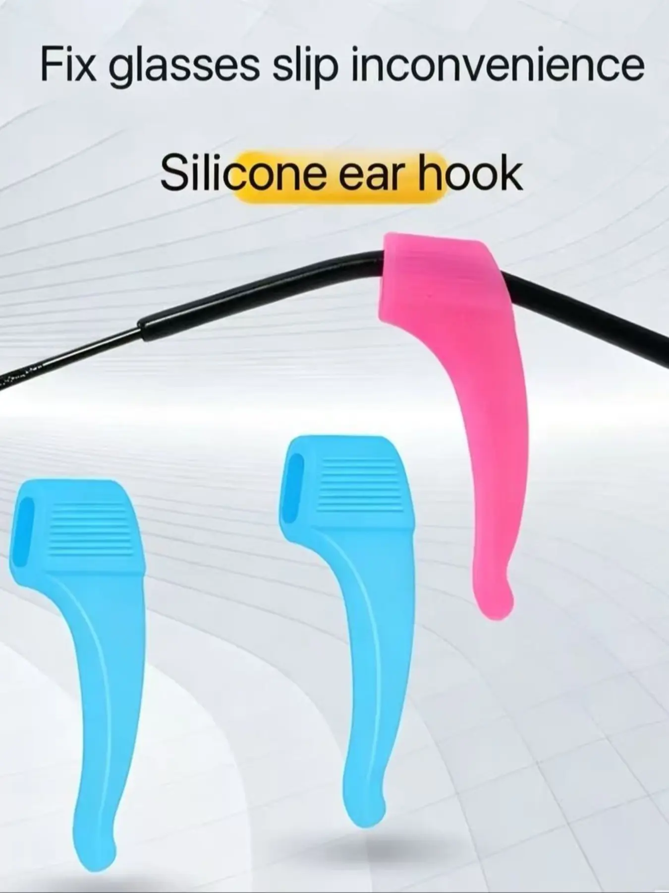 20 Pairs Colorful Silicone Glasses Straps, Non-Slip Eye Hooks, Random Colors, Cute Design, All Seasons, No Color Change, Accessories