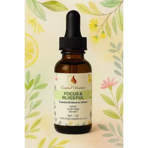 Focus & Blissful Aromatherapy Essential Oil Diffuser Blend