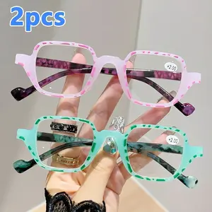 Women's Polka Dot Daily Reading Glasses Resin Lens PC Frame, Blue Light Blocking Prescription Eyeglasses, Fashion Computer Protective Readers for Eye Strain, Degrees 1.0-4.0, Reading Eyewear