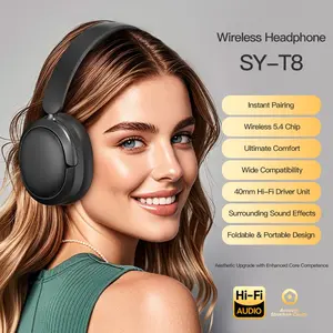 Bluetooth 5.4 Wireless Headphones | Instant Pairing | 40mm HiFi Drivers | Surround Sound | Foldable Portable Design | All-Day Comfort | Wide Compatibility