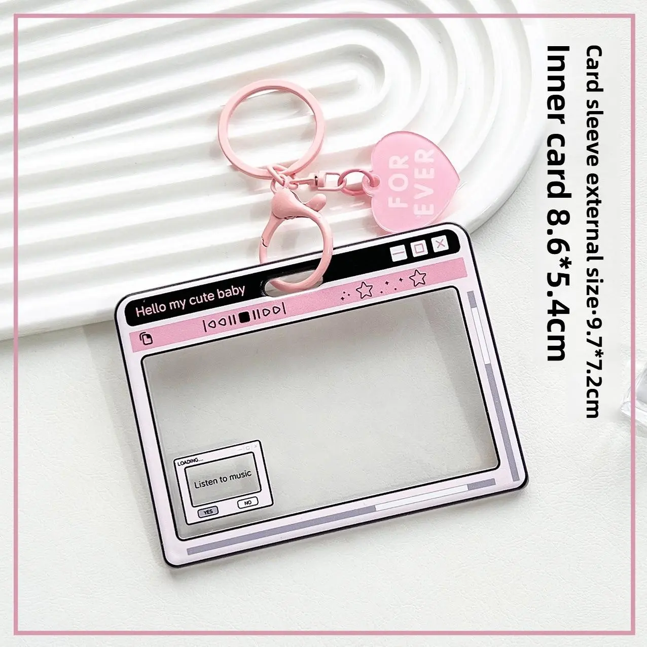 Pink Browser Page + Pink Heart Keychain