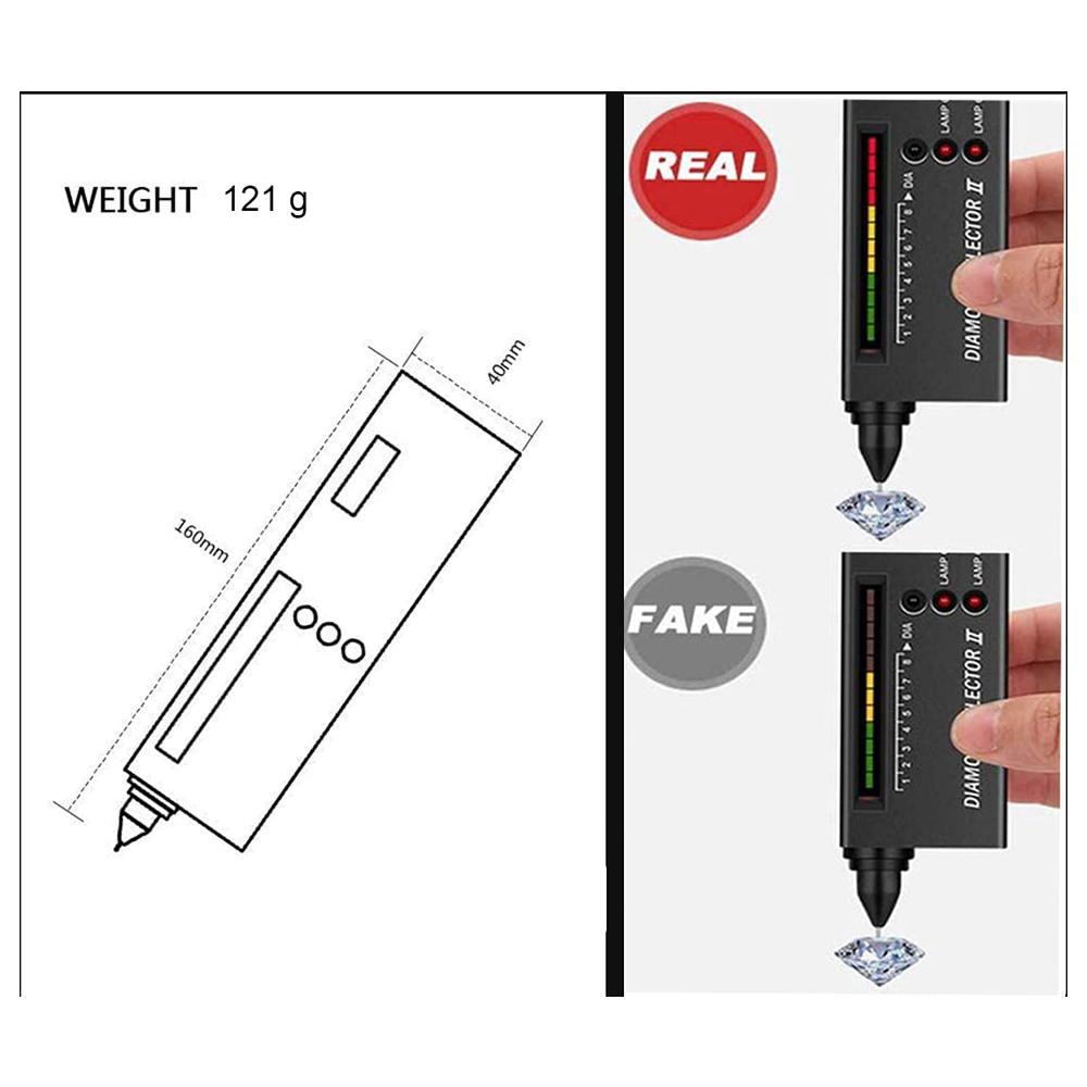 Professional Diamond Tester Pen Kit - Portable Diamond Selector II for Diamond, Moissanite & Gemstone Testing