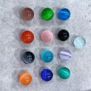 Approximately 20 mm artificial cat’s eye stone balls, 13 types, two of each—set of 26.