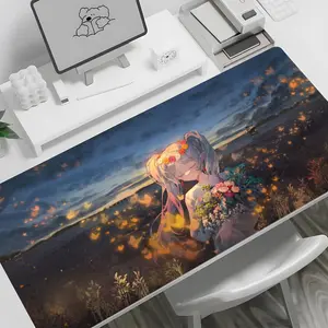 Frieren Beyond Journey's End Mouse Pad large keyboard mouse desk pad non-slip rubber gaming mouse pad laptop carpet 600x300