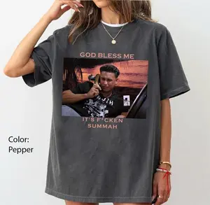 God Bless Me It's F*cken Summah T-shirt, American Reality Television Series Jersey Shore Vintage 90s Movie Shirt, Unisex Tee, Fan Gifts