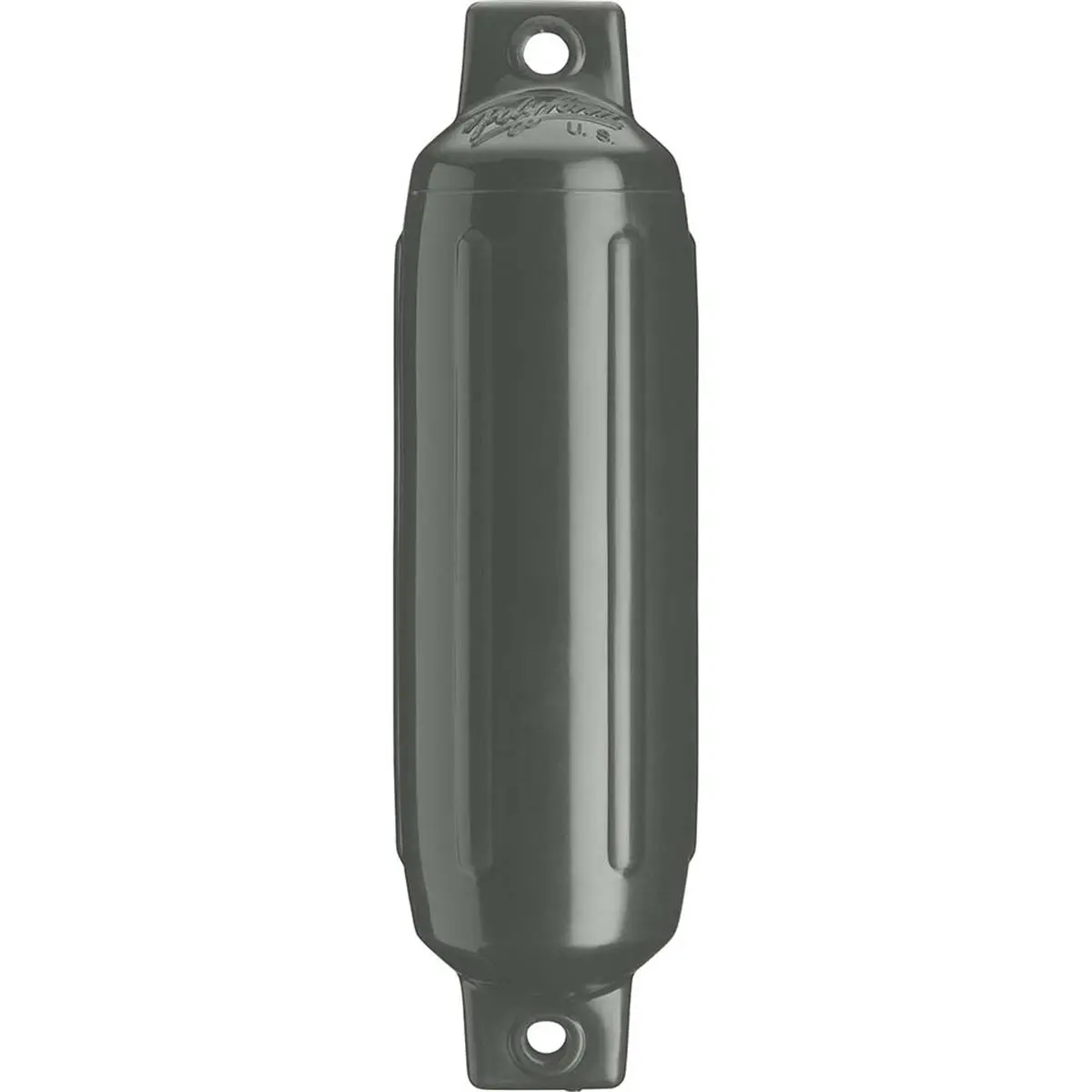 Boating Polyform G-4 Twin Eye Fender, 6.5x22 in. Graphite, Molded-in Ribs, Reinforced Rope Holds & Eyes, Even Wall Thickness, Fits 20-25ft Trailered Boats, Permanent Protected Moorings Docking Equipment