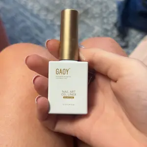 GAOY White Swirl Gel Nail Polish Art Liner, 12ml Classic Colors for Nail Paint Design with Thin Brush DIY French Manicure and Pedicure at Home