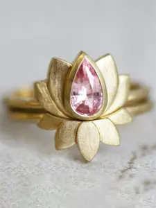 2 Pcs/Set Fashion Cubic Zirconia Marquise Ring For Women For Wedding Engagement Anniversary Party Jewelry Valentine's Day Gift