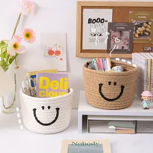 1pc Desktop cotton thread storage basket, phone key, cosmetics storage basket