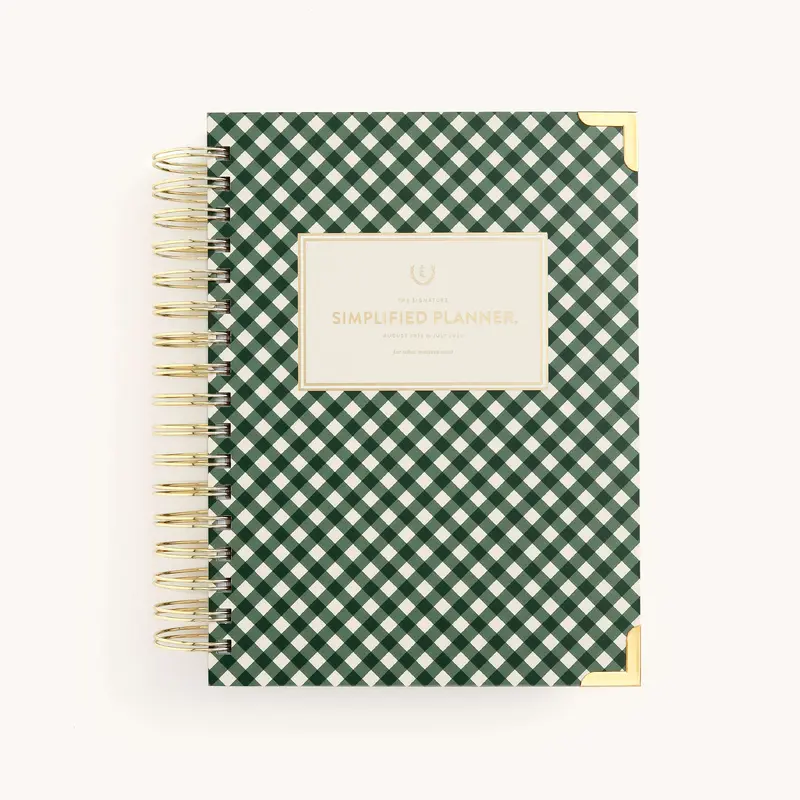 2025-2026 Spiral Daily Simplified Planner - Camp Gingham