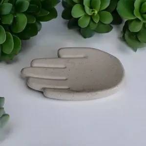 Handmade Cement Hand Trinket Dish
