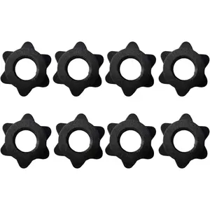 8pcs 1 inch Spinlock Barbell Collars Screw Clamps, Standard Dumbbell Hex Nut Weight Clips for Dumbbell Barbell Weight Training