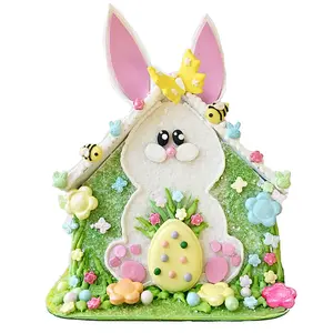 Bunny Patch Insta-House – No Bake Easter Cookie House Decorating Kit by Bakery Bling