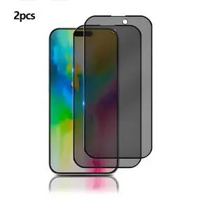 Universal Anti-Spy Tempered Glass Screen Protector, Full Coverage Privacy Protection, Fingerprint Resistant, Drop Proof, Smartphone Privacy Film