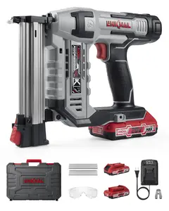 Electric Nail Gun, LINKNAL Cordless Brad Nailer Battery Powered,18 Gauge, 2×20V MAX Li-ion Batteries, Charger and 1000 Nails Included (L820-BN) FathersDayGift