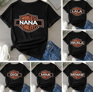 Custom World's Coolest Grandma Mom Nana Gigi Nickname Gift, Mother's Day Tee, Birthday Gift From Grandkids Kids, Women's Casual Top, Gift For Mother
