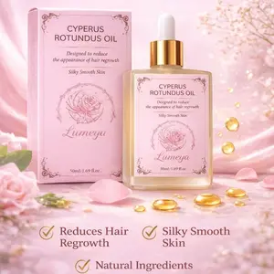 Stop Hair Regrowth Oil –  LUMEYA Cyperus Rotundus Treatment to Reduce Regrowth, Less Shaving & Silky Smooth Skin | 50ml