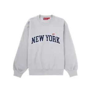 Supreme Men's New York Shop Small Box Crewneck Ash Grey, from StockX