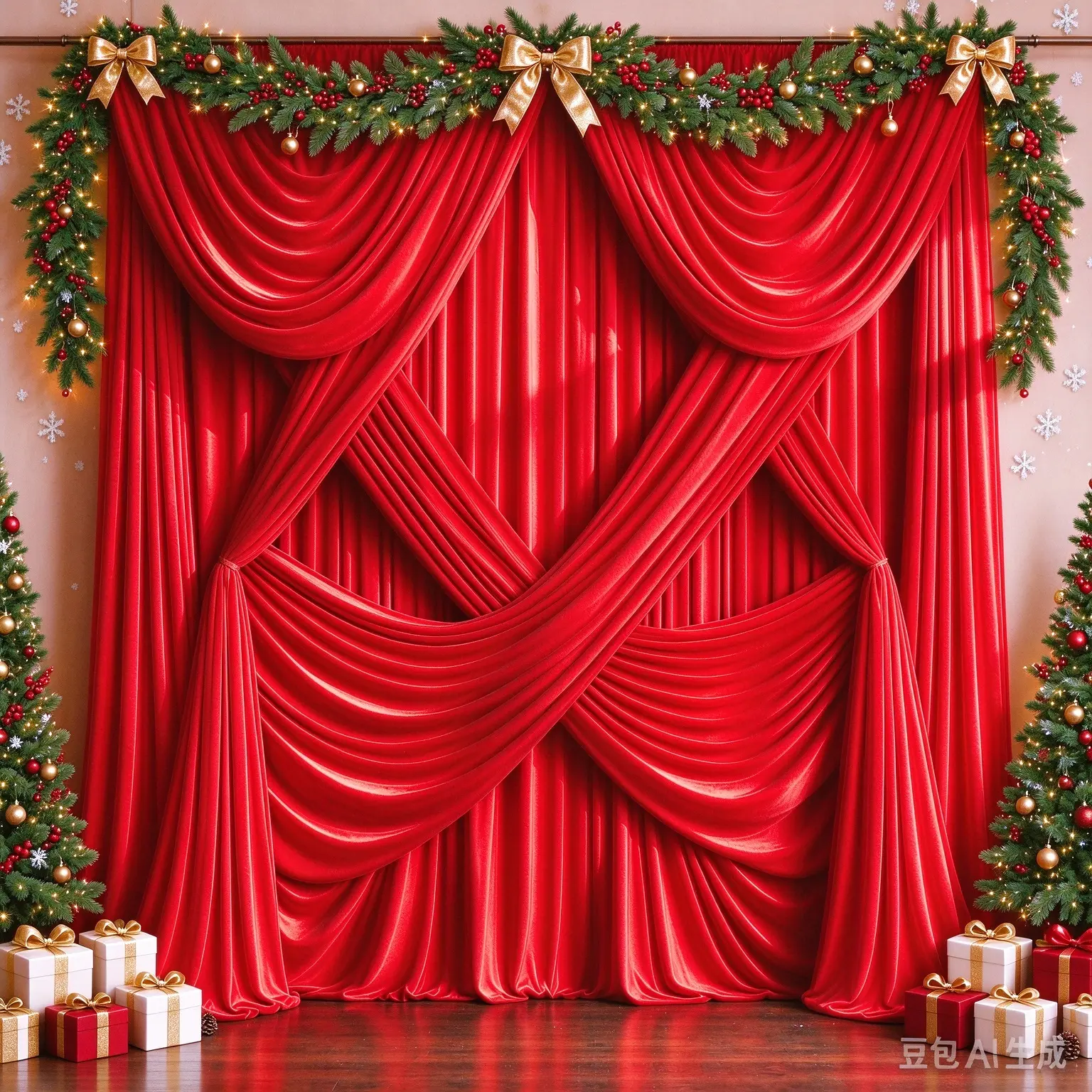 6-Panel Polyester Hangable Photo Backdrop Curtains - 5x10 ft Wrinkle-Free Look Decorative Fabric Drapes, Holiday & Photo Booth Backdrop for Wedding Photography, Home Festive Supplies,home decor