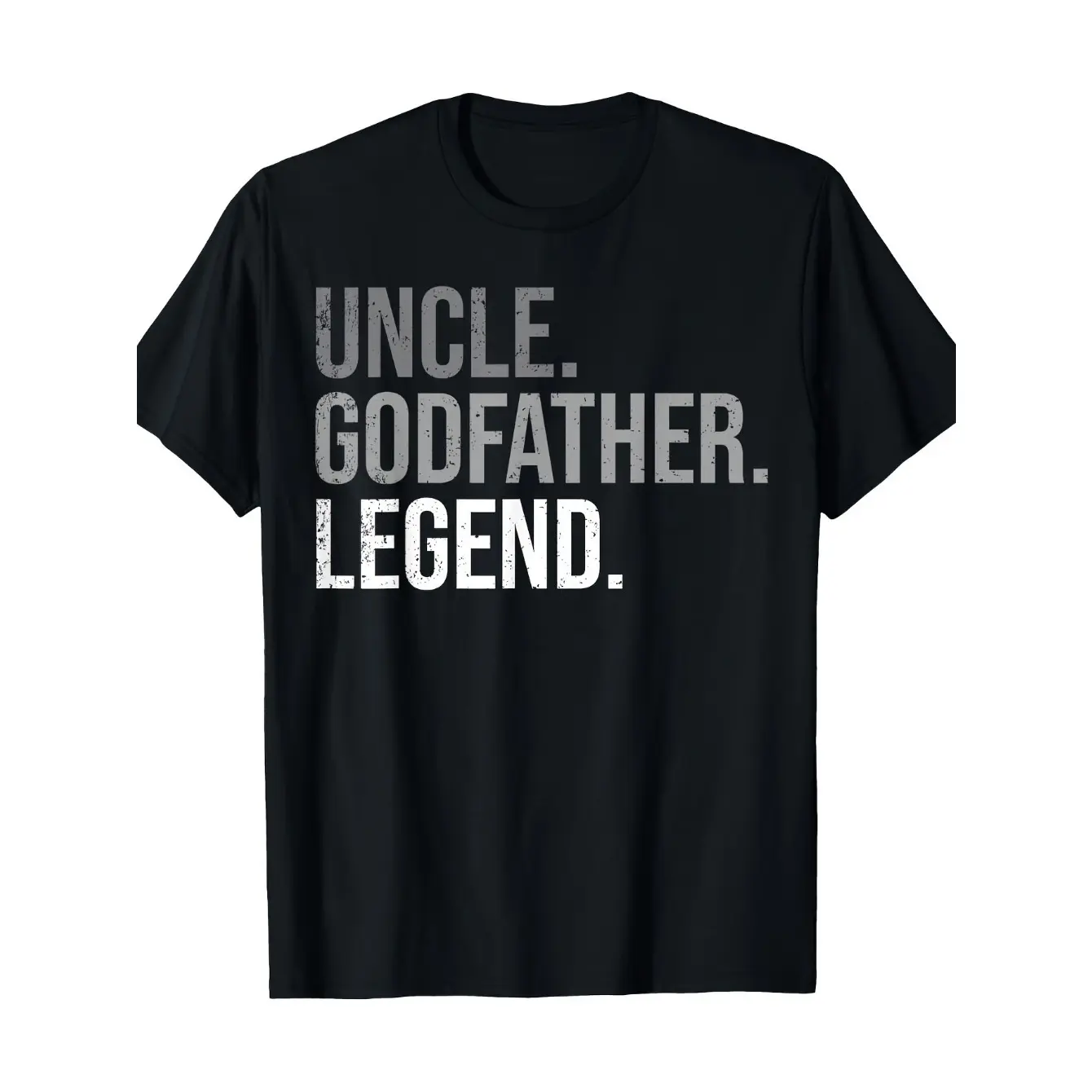 Classic Graphic T-Shirt for Men | Uncle Godfather Legend Print in 100% Cotton | Soft Regular Fit Crew Neck Casual Menswear