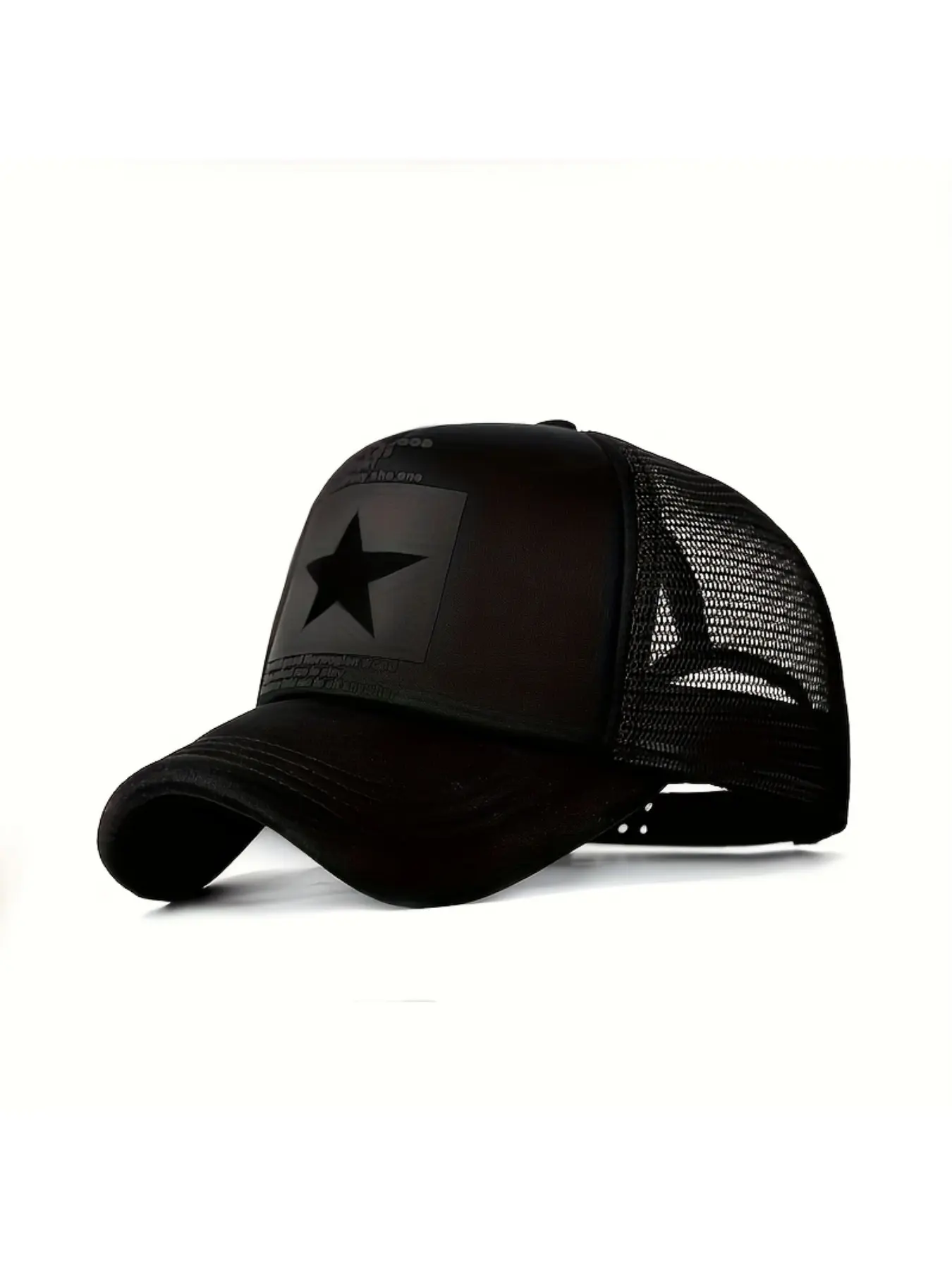 Five-pointed Star Printed Mesh Baseball Cap, Adjustable Breathable Unisex Hat, Fashion Casual Outdoor Golf Cap for Spring Autumn, Ideal for Shopping Fishing Travel Casual Sports Cap Street Style Cap